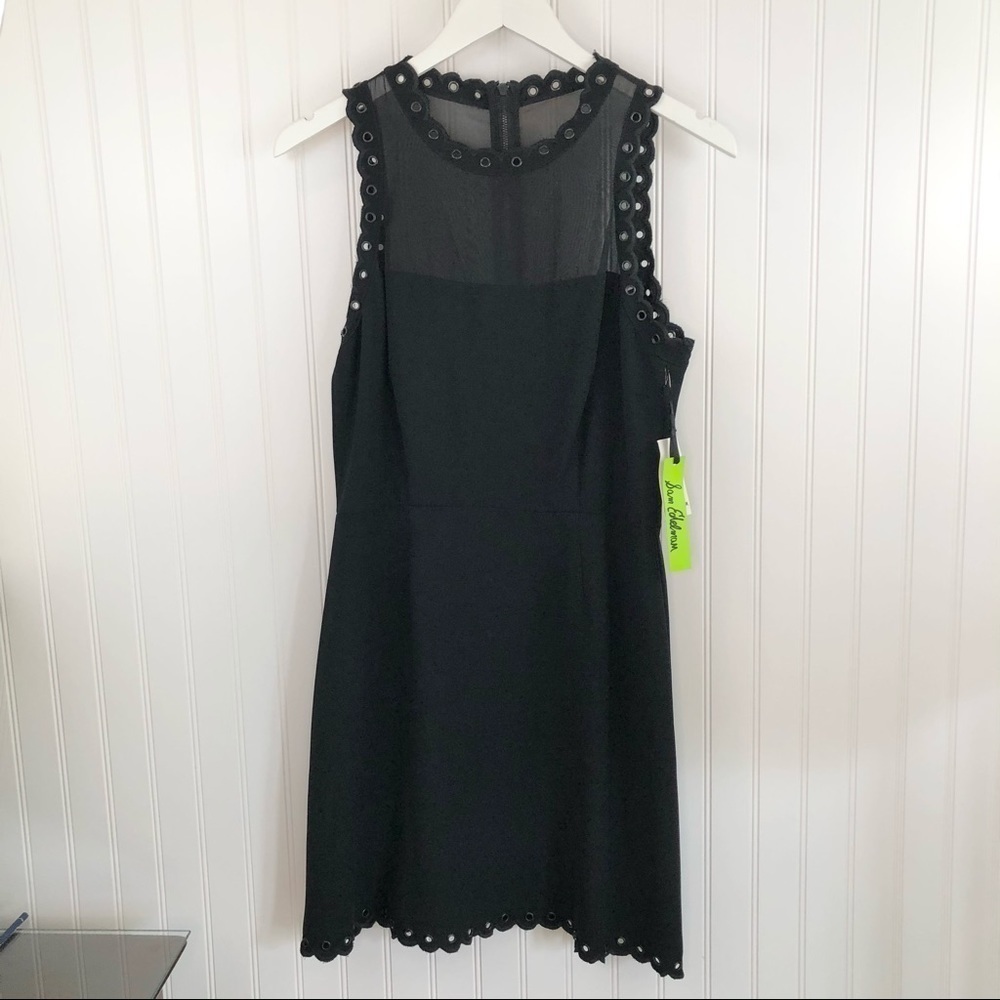 Sam Edelman Women’s Black Sheath Grommet Dress 10